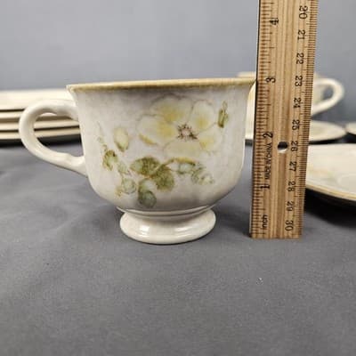 Vintage 1970s Mikasa Avante Venezia Tea Cups & Saucers Set of 4 Retro - Thumbnail 7