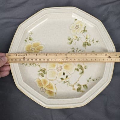 Mikasa Avante Venezia Floral Dinner Plates 10.75” Japan Set of 2 Vintage Retro - Thumbnail 4