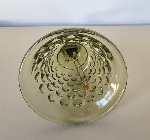 Vintage Fenton Olive Green 6 inch Bell Excellent Condition - Thumbnail 3