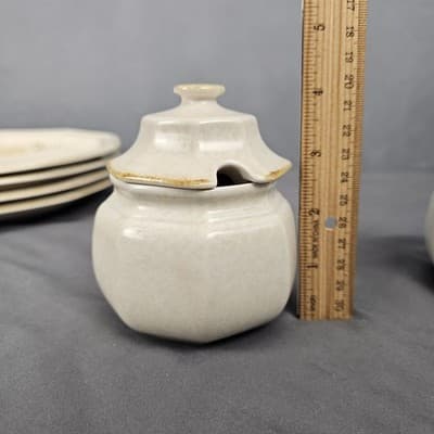 Mikasa Avante Ivory Creamer and Sugar Bowl with Lid Retro Vintage - Thumbnail 9
