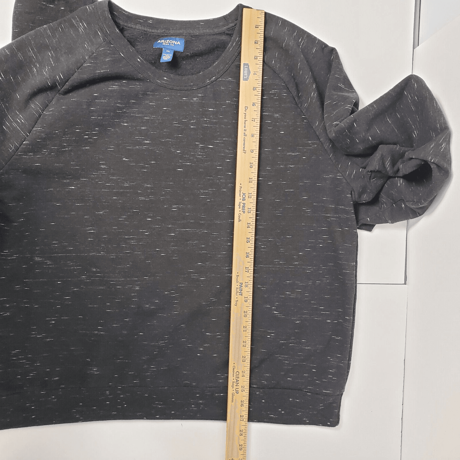 Arizona Jean Co Men’s Sweatshirt XXL Black White Speckled Pullover Crewneck - Thumbnail 8