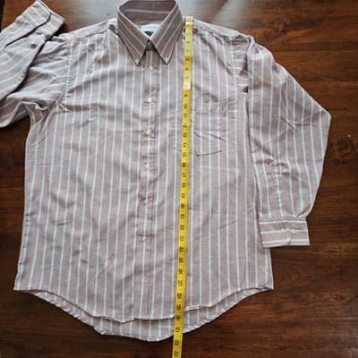 Manhattan Dress Shirt Men’s Size 16.5 32/33 Long Sleeve Pocket Classic Business - Thumbnail 15