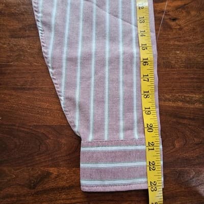Manhattan Dress Shirt Men’s Size 16.5 32/33 Long Sleeve Pocket Classic Business - Thumbnail 11