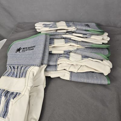 NEW MCR Safety Mustang 1936M Leather Palm Gloves 6-Pairs Size M ~ Free Shipping - Thumbnail 4