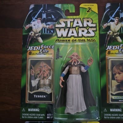Star Wars POTF2 Kenner Figure Lot/8, 2000 Sealed Tessek Anakin Saesee Tiin Sabe - Thumbnail 3