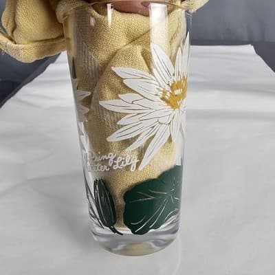 Vintage Boscul Peanut Butter 5" Glass Water Lily Mrs. J. H Pring - Thumbnail 2