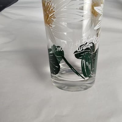 Vintage Boscul Peanut Butter 5" Glass Water Lily Mrs. J. H Pring - Thumbnail 7