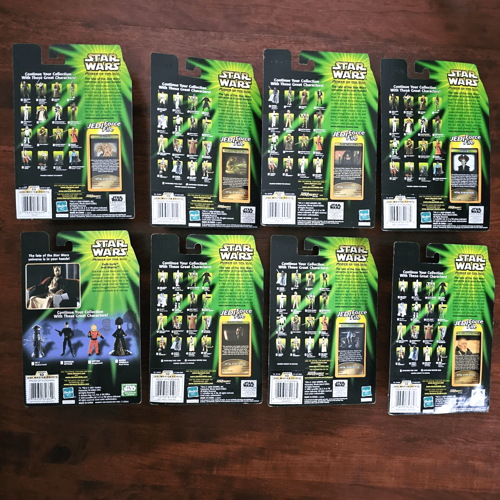 Star Wars POTF2 Kenner Figure Lot/8, 2000 Sealed Tessek Anakin Saesee Tiin Sabe - Thumbnail 2