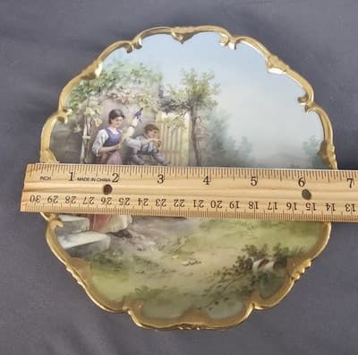 Austria Count Thun Painting Porcelain Cabinet Wall Plate Young Women - Thumbnail 6