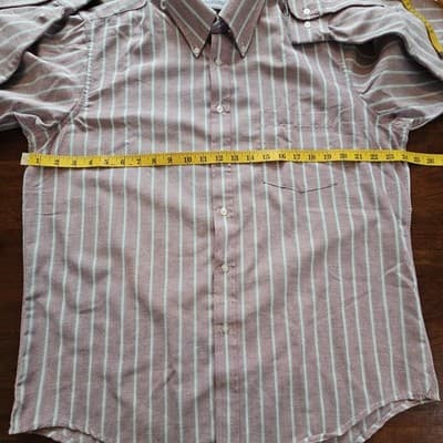 Manhattan Dress Shirt Men’s Size 16.5 32/33 Long Sleeve Pocket Classic Business - Thumbnail 7