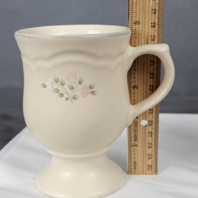 Pfaltzgraff Remembrance Footed Coffee Mugs Vintage Set of 2 - Thumbnail 7