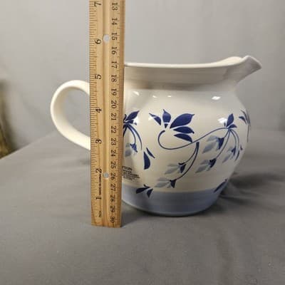 Handmade Stoneware Pottery Pitcher PATTON 5.5" Tall Costa Mesa, Cal - Thumbnail 6