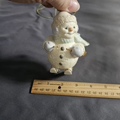Lenox Skiing Snowman Ornament 5" Tall Handcrafted - Thumbnail 7