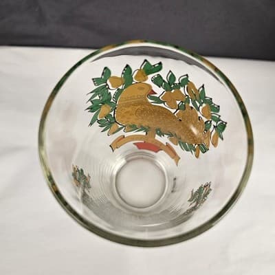 Vintage 12 Days Of Christmas Glasse 1st Day - 4th Day Brockway 12 oz 6.25" Tall - Thumbnail 5
