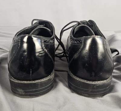 Stacy Adams Shoes Men's Size 10.5 M Black Patent Leather Oxford Lace Up - Thumbnail 3