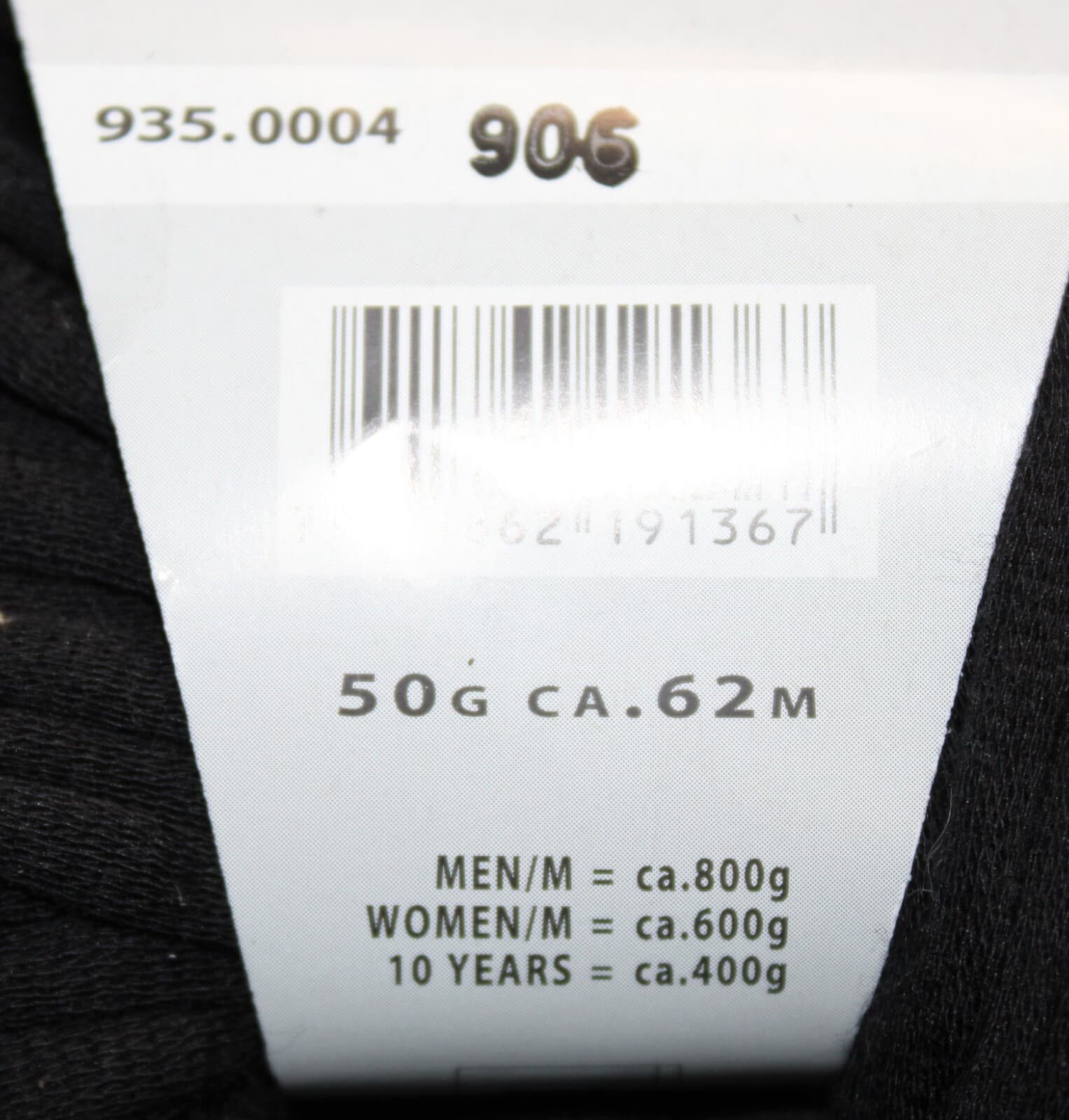 Lang Yarns Grande 100% Cotton Col 935.0004 Black 50g 62m - Thumbnail 3
