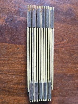 VINTAGE EAGLE RULE X-672 EXTENSION FOLDING WOOD RULER CARPENTER 72 Inches - Thumbnail 4