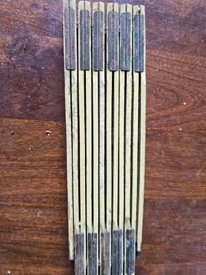 VINTAGE EAGLE RULE X-672 EXTENSION FOLDING WOOD RULER CARPENTER 72 Inches - Thumbnail 3