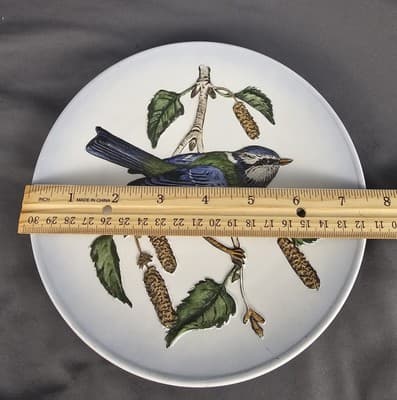 VINTAGE 1974 GOEBEL Hummel Wildlife Plate in Bas Relief, Blue Titmouse No. 2 - Thumbnail 3
