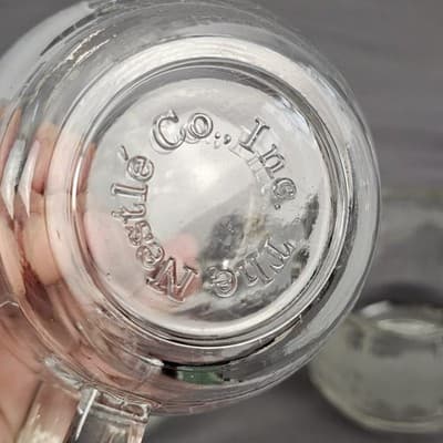 Vintage Nescafe World Globe Etched Glass Coffee Mugs 4 Pc Set Nestle, 3 dif. Run - Thumbnail 4