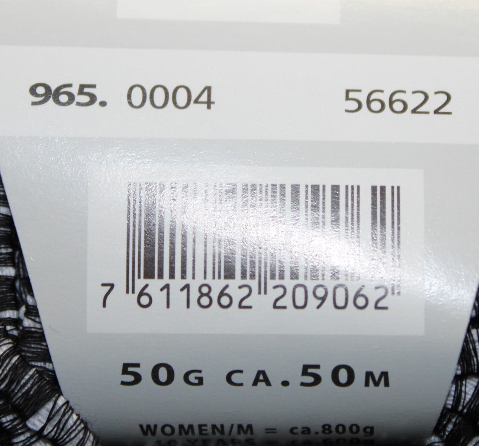 Lang Yarns Arien 100% Cotton 965.0004 Black White Mix 50gr 50m - Thumbnail 3