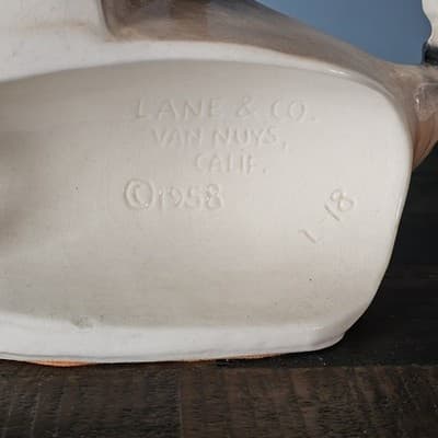 Vintage 1958 Lane & Co Horse Stallion Ceramic Accent Figurine. READ - Thumbnail 5