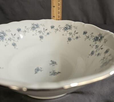Johann Haviland 8.5" Veggie Serving Bowl Blue Garland Traditions China Corp NEW - Thumbnail 5