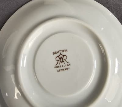 Small Tea Set Or Childs Tea Set Cups Saucers Floral Reutter Porzellan Germany - Thumbnail 8