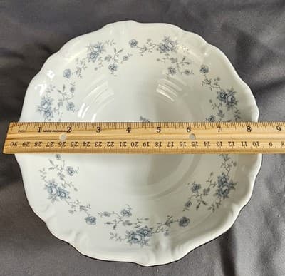 Johann Haviland 8.5" Veggie Serving Bowl Blue Garland Traditions China Corp NEW - Thumbnail 4