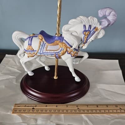 Franklin Mint Carousel Magic Porcelain Horse Figurine 1989 Lynn Lupetti Hand Pt - Thumbnail 8