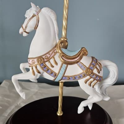 Franklin Mint Carousel Magic Porcelain Horse Figurine 1987 Lynn Lupetti Hand Pt - Thumbnail 5