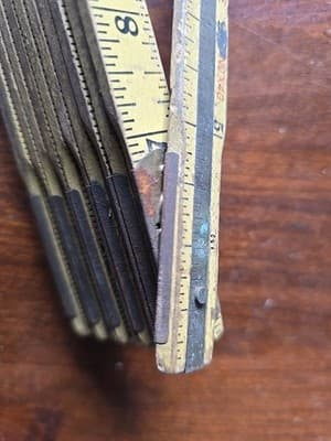 Vintage Evans Extension Rule X40 Wood & Brass Folding Ruler 72" Long - Thumbnail 6