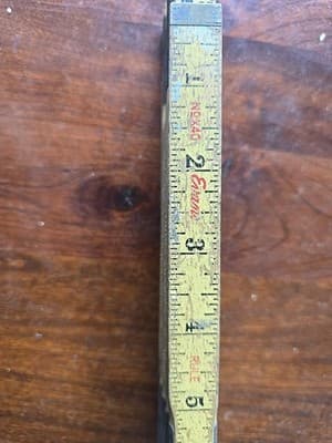 Vintage Evans Extension Rule X40 Wood & Brass Folding Ruler 72" Long - Thumbnail 7