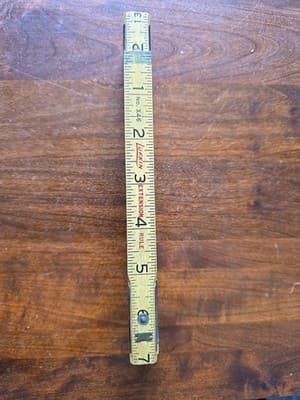 LUFKIN X46 Red End 72" Extension Rule Folding Wood Ruler Vintage Wooden USA - Thumbnail 7