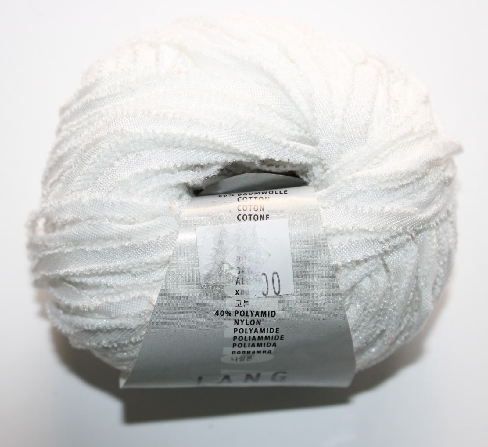 Lang Yarns EOWYN 60% Cotton 40% Polyester 962.0001 White 50gr 70m - Thumbnail 2