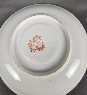 2 Vtg Asian Dragon Ware Hand Painted Dematisse Tea Cup & Saucer Raised Design - Thumbnail 12