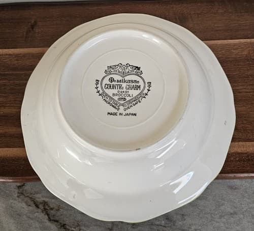 MIKASA SERVING BOWL COUNTRY CHARM BROCCOLI D9401 RETRO CABBAGE - Thumbnail 5