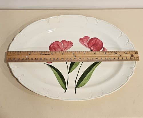 Stetson Potteries 12" x 9" Oval Platters Heritage Dinnerware Hand Painted - Thumbnail 3