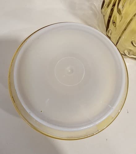 VTG LE Smith Glass Canister Set (2) Honey Amber Atterbury Scroll Pattern - Thumbnail 7