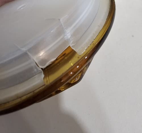 VTG LE Smith Glass Canister Set (2) Honey Amber Atterbury Scroll Pattern - Thumbnail 9