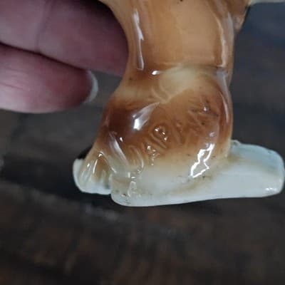 Vintage Glazed Ceramic/Porcelain Hand-Painted Donkey Made In Japan - Thumbnail 4
