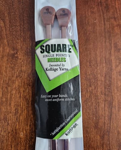 Kollage Yarns Square Nnitting Needles Single Pointed US 10 /6mm 10" - Thumbnail 2