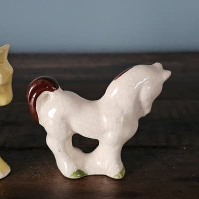 Vintage Lot of Porcelain Horses Set of 3, 2.5-3" Tall JAPAN, USA - Thumbnail 8