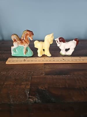 Vintage Lot of Porcelain Horses Set of 3, 2.5-3" Tall JAPAN, USA - Thumbnail 11
