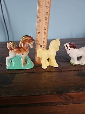 Vintage Lot of Porcelain Horses Set of 3, 2.5-3" Tall JAPAN, USA - Thumbnail 12