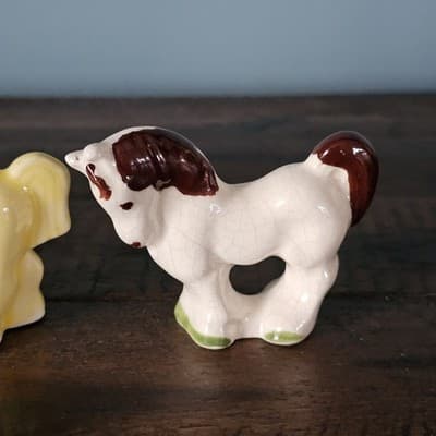 Vintage Lot of Porcelain Horses Set of 3, 2.5-3" Tall JAPAN, USA - Thumbnail 4