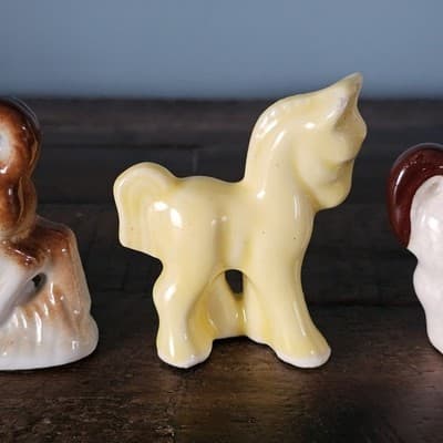 Vintage Lot of Porcelain Horses Set of 3, 2.5-3" Tall JAPAN, USA - Thumbnail 7