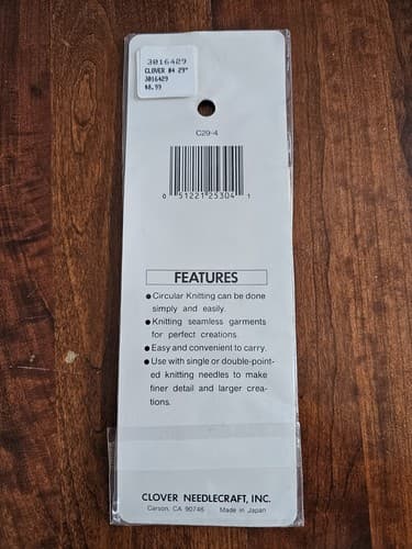 Clover 29" No 4 (3 1/2mm) Bamboo Circular Knitting Needles 3016429 - Thumbnail 2