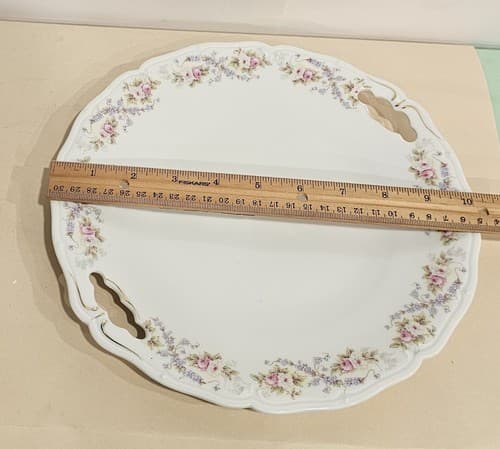 Vintage Imperial Crown Porcelain Serving Platters Vienna Australia 3 Pcs Rose - Thumbnail 5
