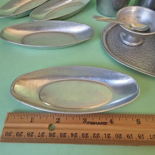 Vintage Aluminum Kids Ice Cream Set 24 Pcs - Thumbnail 6